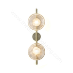 Wall design lamp  Ceto by Ross Gardam 2 lampshade on a leg (Gold)