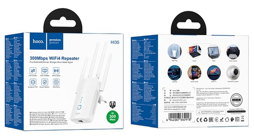 Wi-Fi роутер Hoco HI35 300Mbps RG45 белый