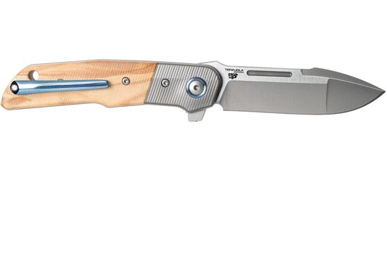 Складной нож MKM "CLAP" MKM/LS01 OT c клинком из стали Böhler M390 Microclean®, рукоять дерево (Олива) / титан