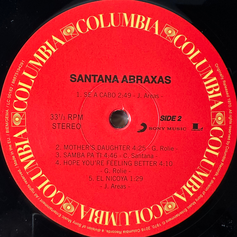 Santana ‎– Abraxas (Европа 2016г.)