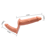 Женский страпон с 2 отростками внешним 13,5см и внутренним 10,2см Baile Ultra Passionate Harness Strap On BW-022077
