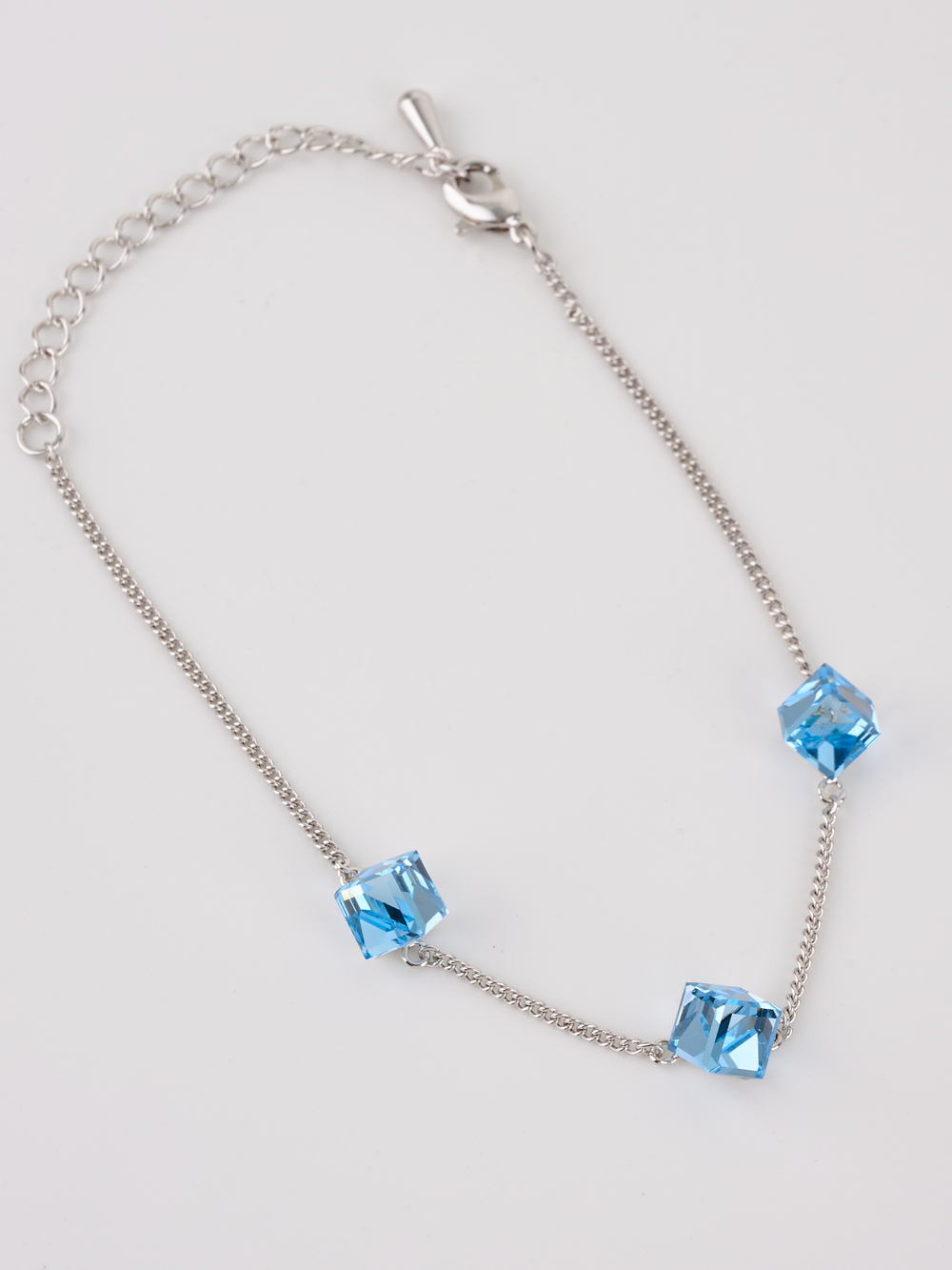 Браслет Миражи с голубыми кристаллами Swarovski