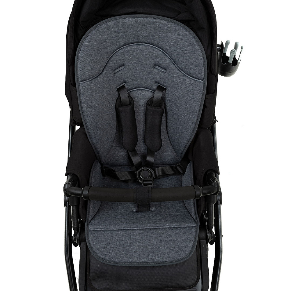 Детская коляска Roan Sol 2.0 3 в 1 с автокреслом Tutis Elo Lux EduSky Black SLL/30/T Caviar Black/Black/руч.Black