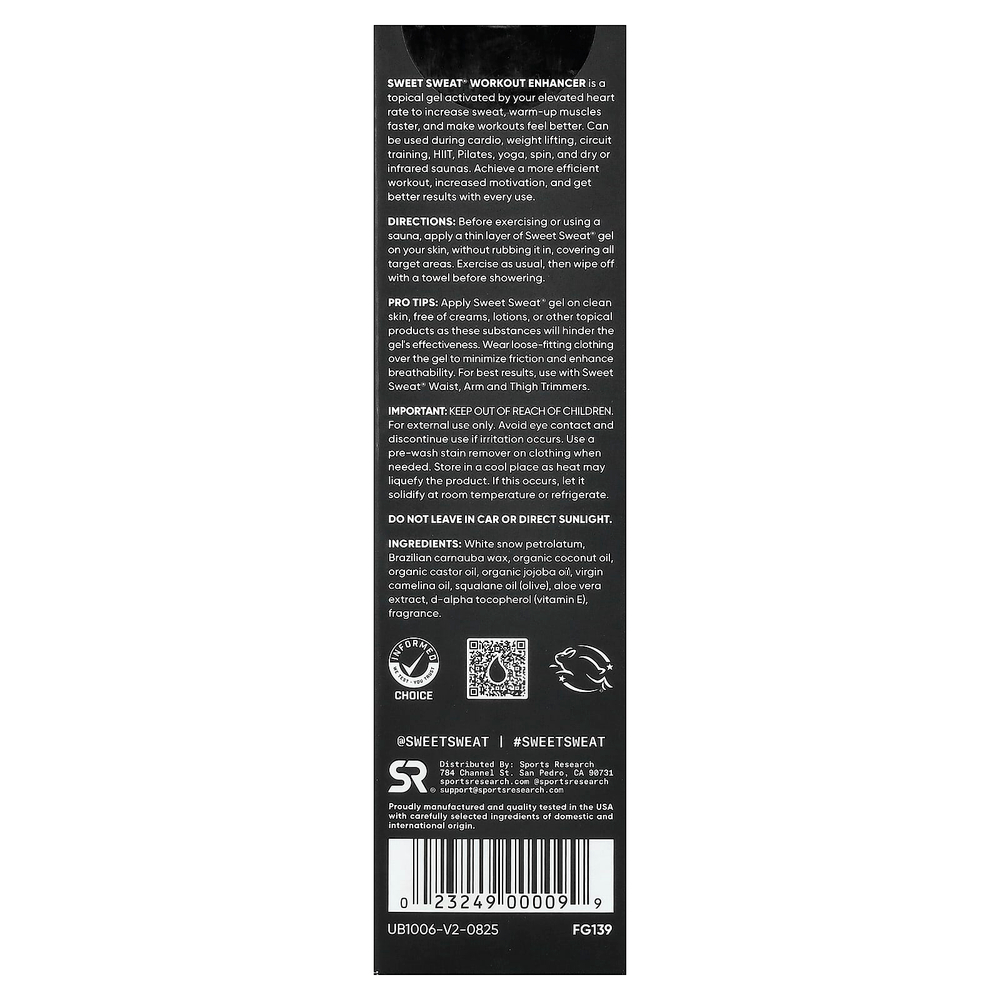 Sports Research, Sweet Sweat®, добавка для тренировок, оригинальный вкус, 181 г (6,4 унции)