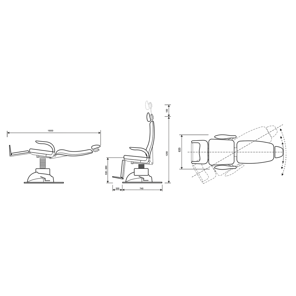 Euroclinic Oto P/I Professional ЛОР-кресло