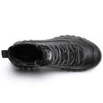 Mulinsen Work Boots Men"s High top Black/Gray