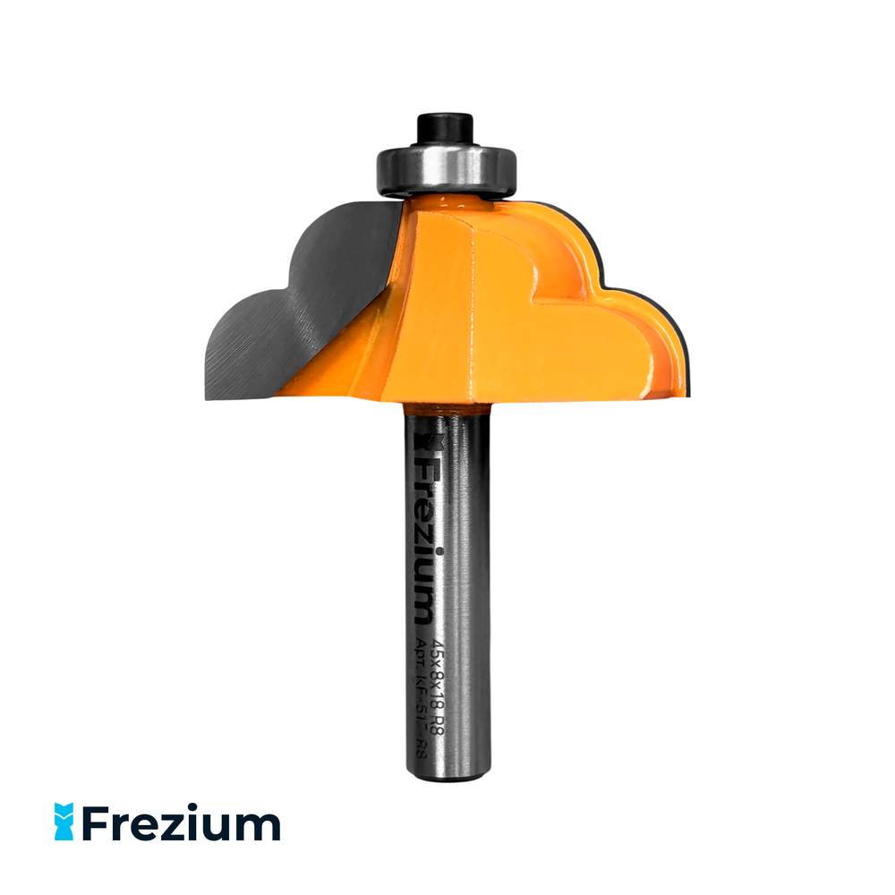 Калевочная фреза по дереву "Frezium" 45x8x18 R8; KF-517-R8 Калевочная фреза по дереву "Frezium" 45x8x18 R8; KF-517-R8