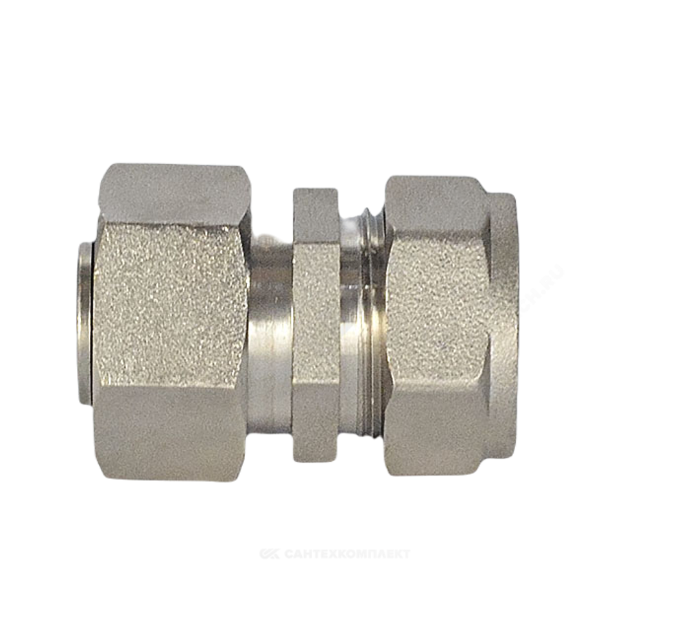 Муфта латунь никель 15Aх3/4" ЕК обжим/ВР STAHLMANN SSFL1503/4BEFE