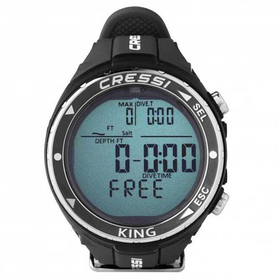 Компьютер наручный для фридайвинга Cressi King Watch черный