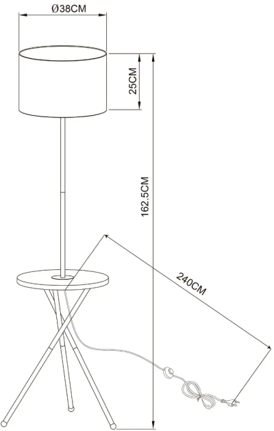 Торшер Arte Lamp COMBO A2070PN-1BK, 1хE27