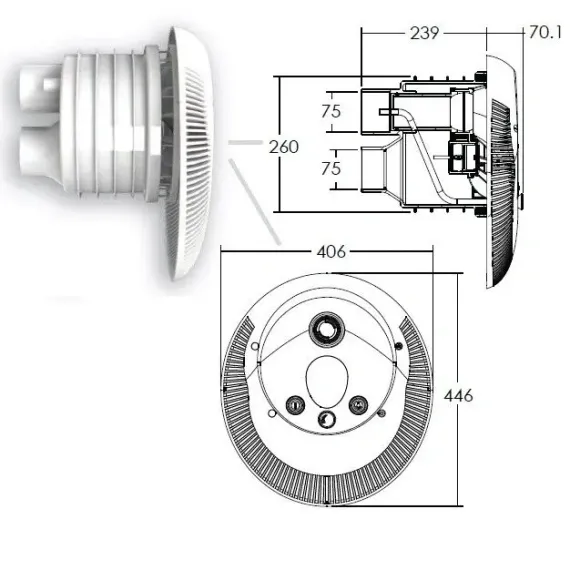 Противоток для бассейна AquaViva WTB300T 60 м3/ч (380В)