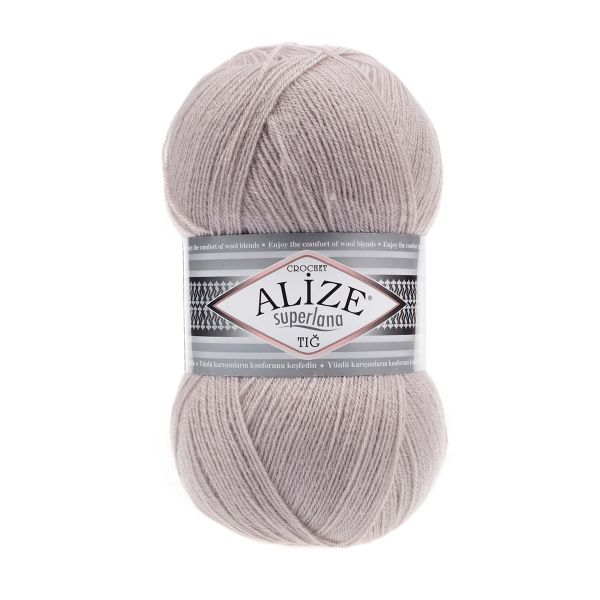 Пряжа Alize (Ализе) Superlana TIG / уп.5 мот. по 100 г, 570м, 652 пепельный