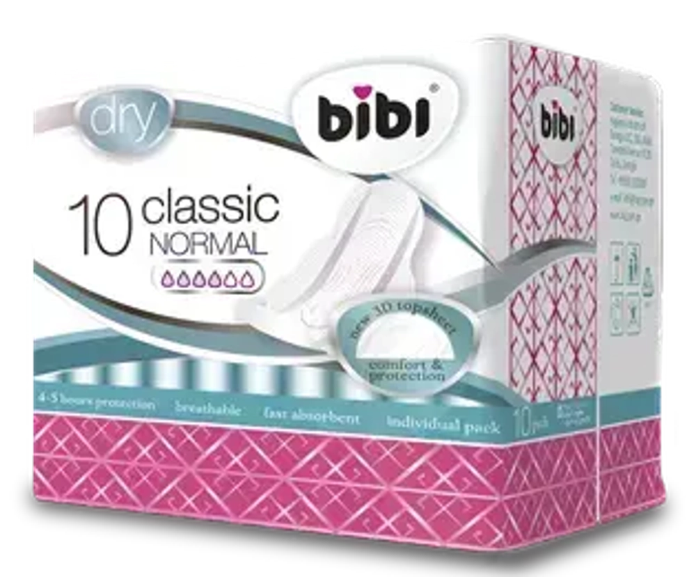 Прокладки женские BiBi Classic Normal Dry 10 шт