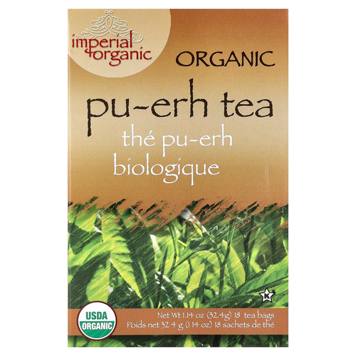 Uncle Lee's Tea, Imperial Organic, чай пуэр, 18 чайных пакетиков, 32,4 г (1,14 унции)