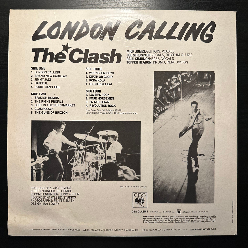 The Clash - London Calling 2LP (Греция)