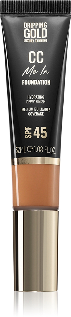 Dripping Gold CC Me In - Легкое тональное средство SPF 45 оттенок Chestnut 8.5, 32 ml
