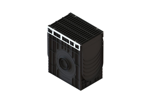 Пескоуловитель сборный PolyMax Drive DN300 H616 с чугунной щелевой решеткой D400 (к-т)