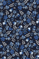 Рубашка тёмно-синяя с цветочным принтом Edenham