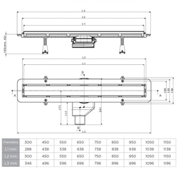 Душевой лоток Pestan Confluo Frameless Line 850