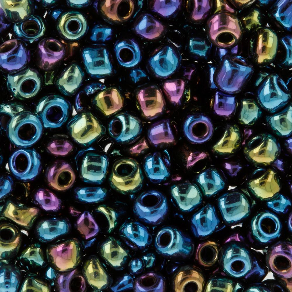 Бисер Zlatka 8/0 (2.9 мм), 100 г (10х10 г), №0409 бензиновый, GR