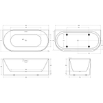 Акриловая ванна BelBagno 170x80 BB412-1700-800-MATT без гидромассажа