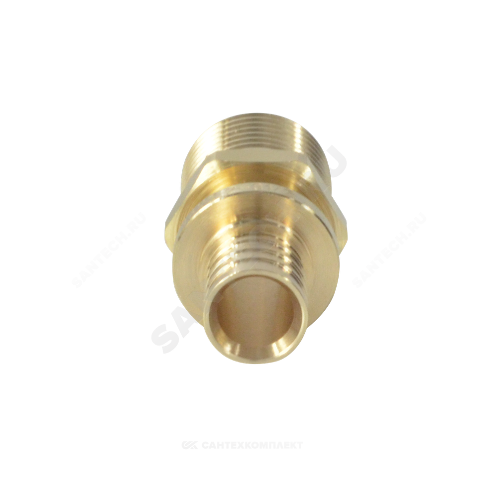 Муфта для PE-X труб аксиальная латунь Дн 25х3/4" НР РОС