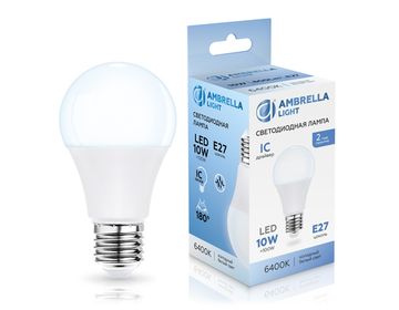 Светодиодная лампа Лон LED A60 10W IC E27 6400K 175-265V 601006 Bulbing Ambrella