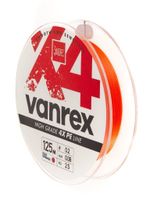 Леска плет.Lucky John Vanrex x4 BRAID Fluo Orange 125м 0,08мм