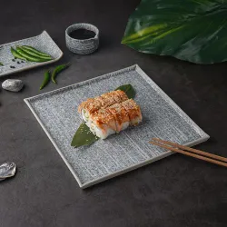 Тарелка 24*24 см h1,3 см квадратная Stone Untouched Taiga P.L. Proff Cuisine [1]