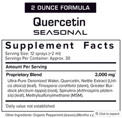 Quercetin Seasonal Extra Strength 60 ml(2 oz)