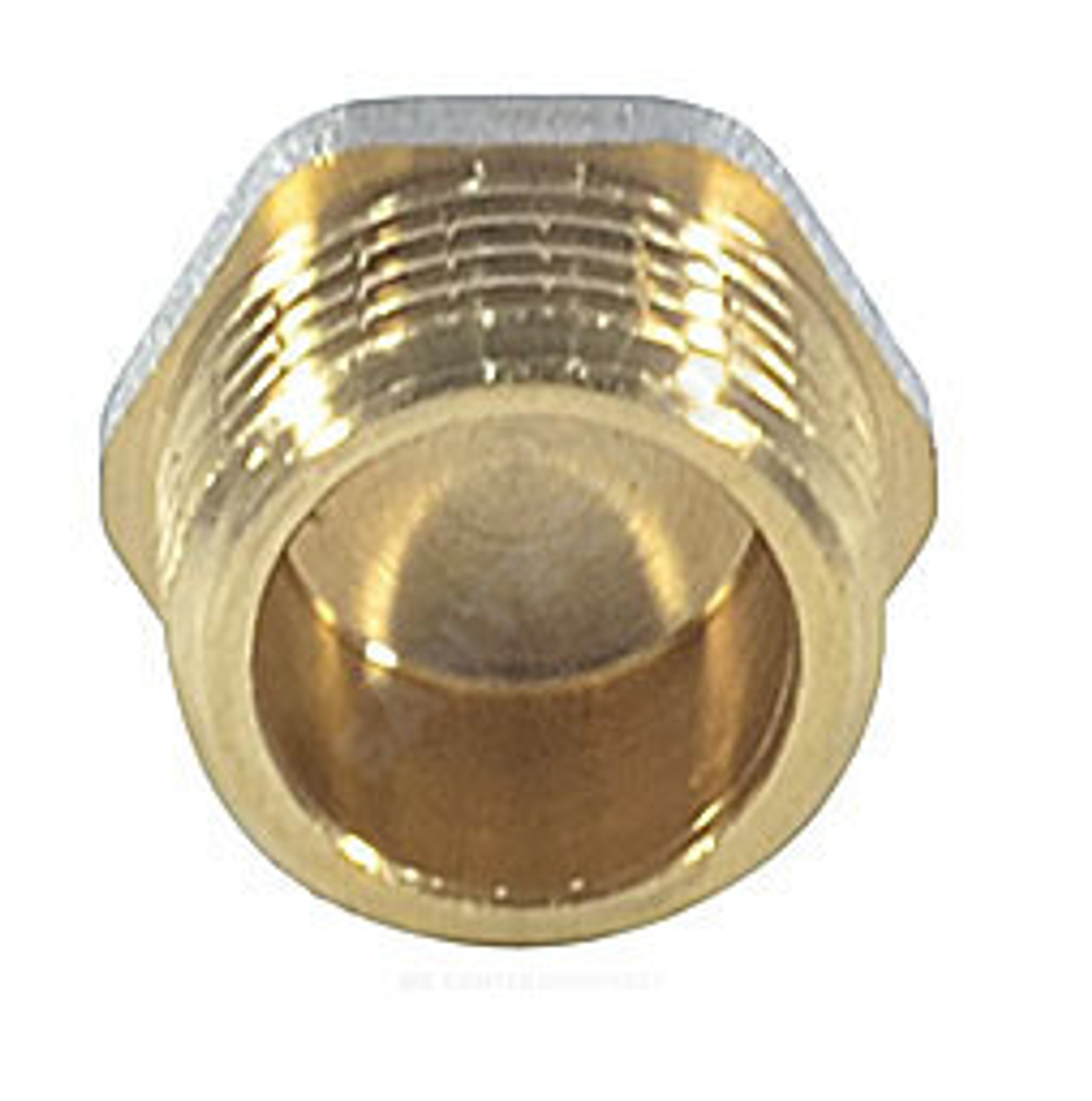Заглушка латунь никель Ду 40 (1 1/2") НР 9017 ГОСТ 32585-2013 Aquasfera 9017-05