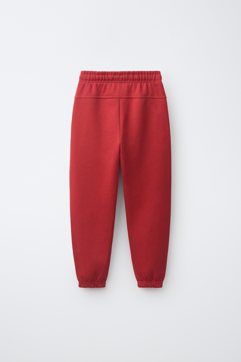 ZARA ОДНОТОННЫЕ БРЮКИ-ДЖОГГЕРЫ С НАШИВКОЙ, КРАСНЫЙ