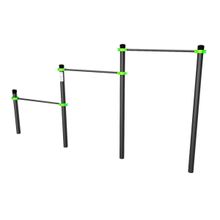 W247 Воркаут Тройной каскад турников для отжиманий и подтягиваний ZAVODSPORTA