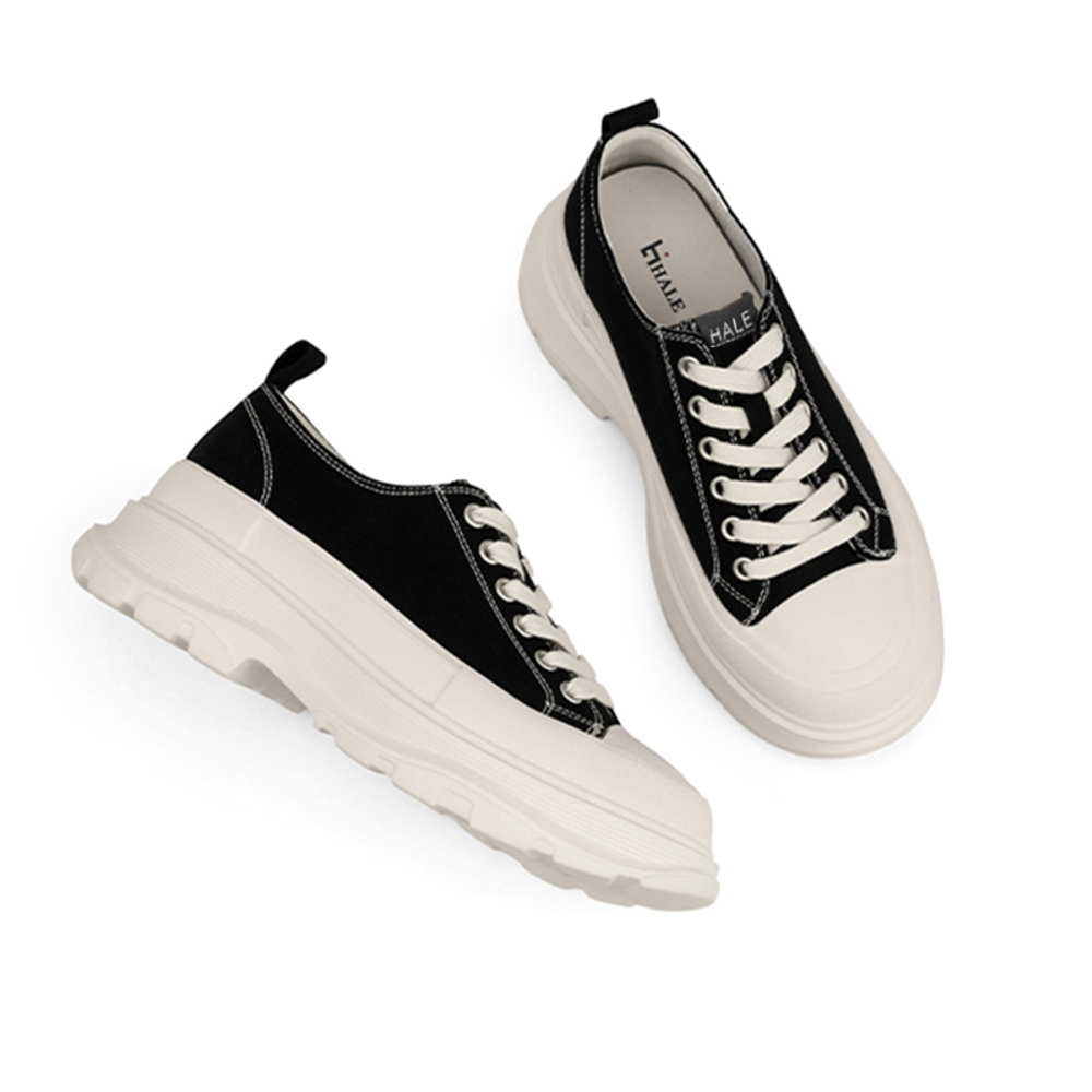 HALEBOSS Slip Resistant, Abrasion Resistant, Breathable, Lightweight, Height Increasing Low top Canvas Shoes Unisex