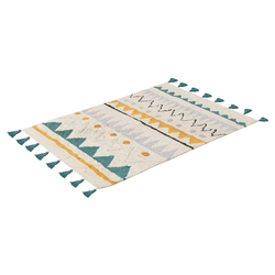 Ковер из хлопка с контрастным этническим орнаментом из коллекции ethnic, 120x180 см
