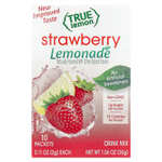 True Citrus, True Lemon, лимонад со вкусом клубники, 10 пакетиков, 30 г