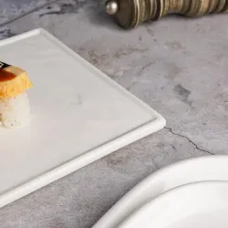 Блюдо прямоугольное 30*17 см h1,5 см Relief белое фарфор P.L. Proff Cuisine [3]