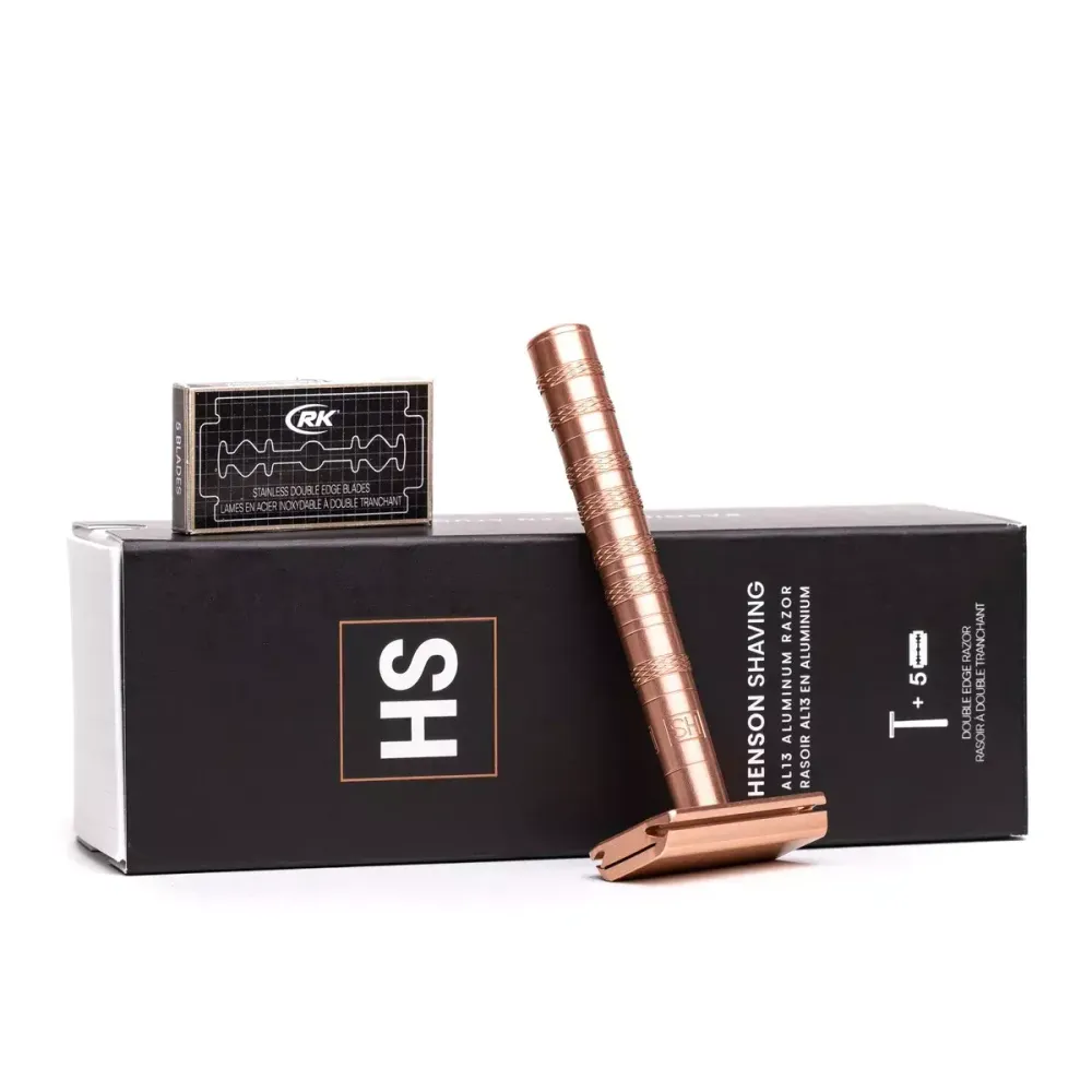 Т-образная бритва Henson Shaving AL13 медная Medium (HS-AL-CU-03-MDM-5) 2