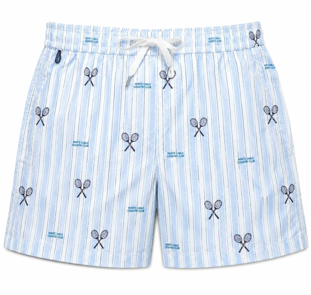 Боксерки теннисные Monte-Carlo Country Club MCCC Crossed Rackets Boxer - white/light blue