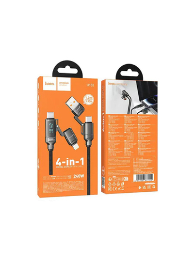 Кабель U152 4 в 1 USB Type-C Lightning 1,2 метра