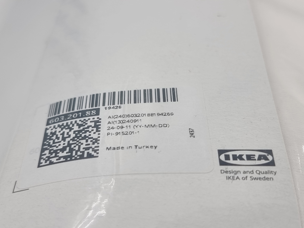 IKEA набор простыней на резинке LEN для детской кроватки, белая и розовая, 60x120 см, 2 шт. (Турция)