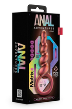 Коричневый анальный стимулятор Spiral Loop Copper Anal Plug - 13,3 см. (Цвет: коричневый)