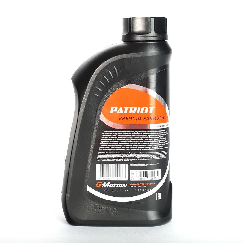 МАСЛО МОТОРНОЕ G-MOTION 2Т EURO 1 Л (1/12) "PATRIOT" 850030200