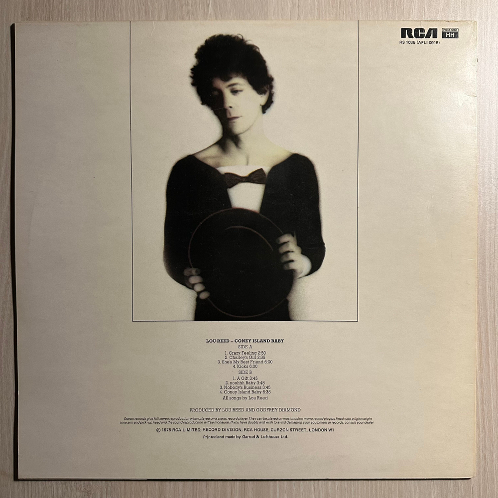 Lou Reed - Coney Island Baby (Англия 1976г.)