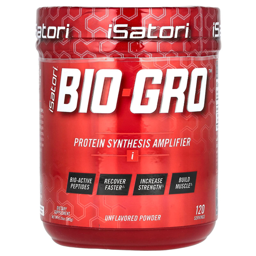 Isatori, Bio-Gro, усилитель синтеза протеина, без добавок, 180 г (6,35 унции)