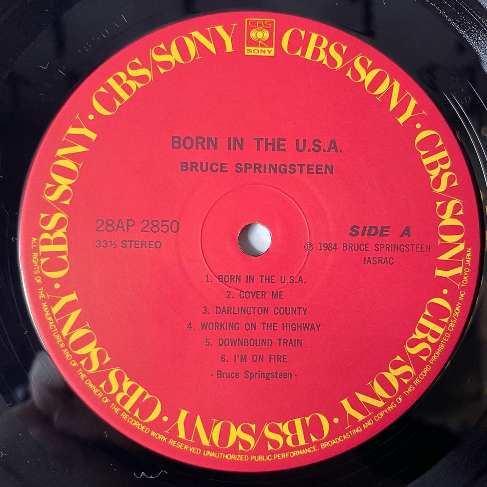 Винтажная виниловая пластинка LP Bruce Springsteen Born in The USA (Japan 1984) (Obi) No Surrender