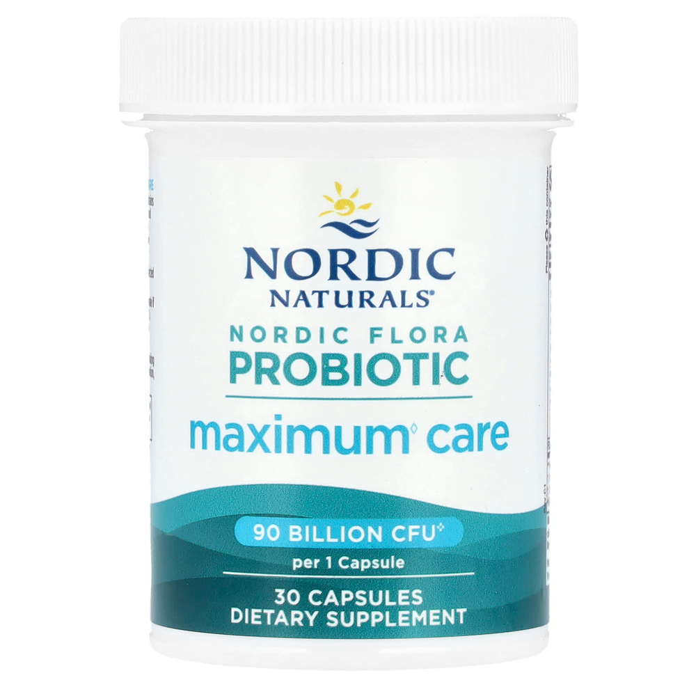 Nordic Naturals, Nordic Flora Probiotic, Maximum Care, 90 млрд КОЕ, 30 капсул