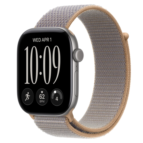 Умные часы Apple Watch Series 12 GPS, 46mm, Space Gray Aluminum Case with Chambray Blue Sport Loop