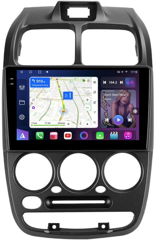 Магнитола для Hyundai Accent 2000-2011 (рамка 1 кнопка) - FarCar S500-TS20 монитор 9.5" 2K QLED на Android 14, Быстрейшая, CarPlay, 4G SIM-слот
