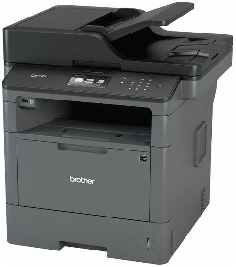 МФУ лазерное Brother DCP-L5500DN, P/C/S, A4, 40 стр/мин, 256 Мб, Duplex, ADF40, LAN, USB, старт. картридж 2000 стр.